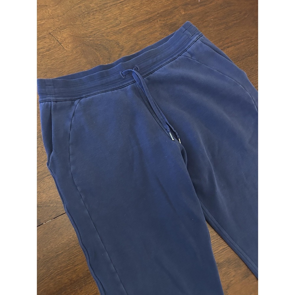 Lululemon Jogger‎ Pants Mens 32 Blue Knit Elastic Waist Rib Cuffed Lounge Casual